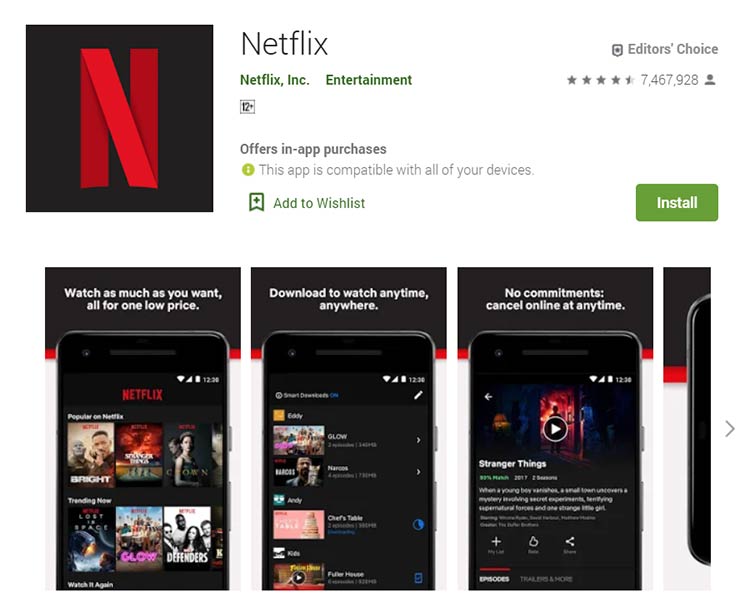 Aplikasi Download Film - Netflix