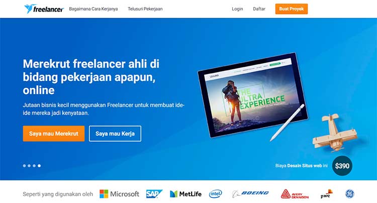 Situs freelance Indonesia terbaik - Freelancer.co.id