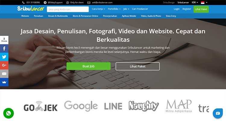 Situs freelance Indonesia terbaik - Sribulancer.com